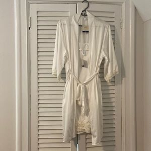 SOHO Satin intimate sleepwear Set White/ Cream New With Tag Medium